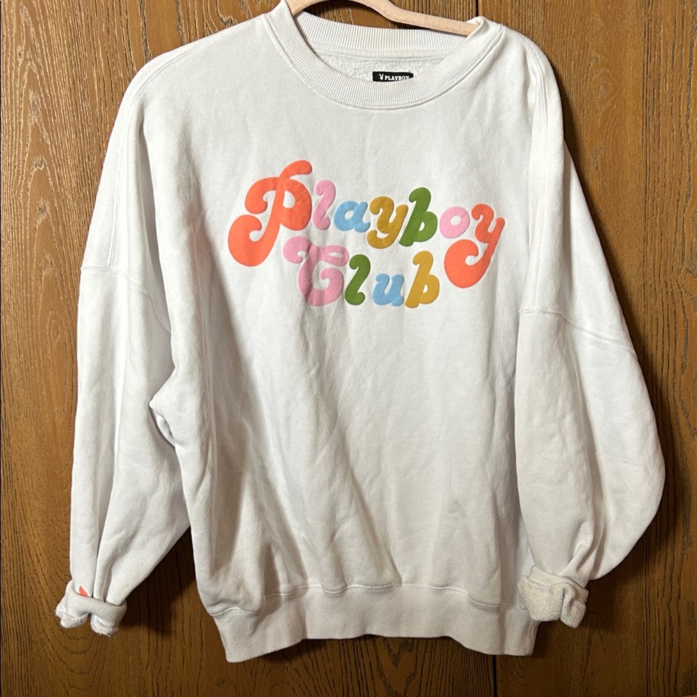 PacSun White Sweater with Multicolor Print